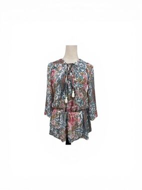 Show Me Your MuMu Floral Tie-Front Tunic size small